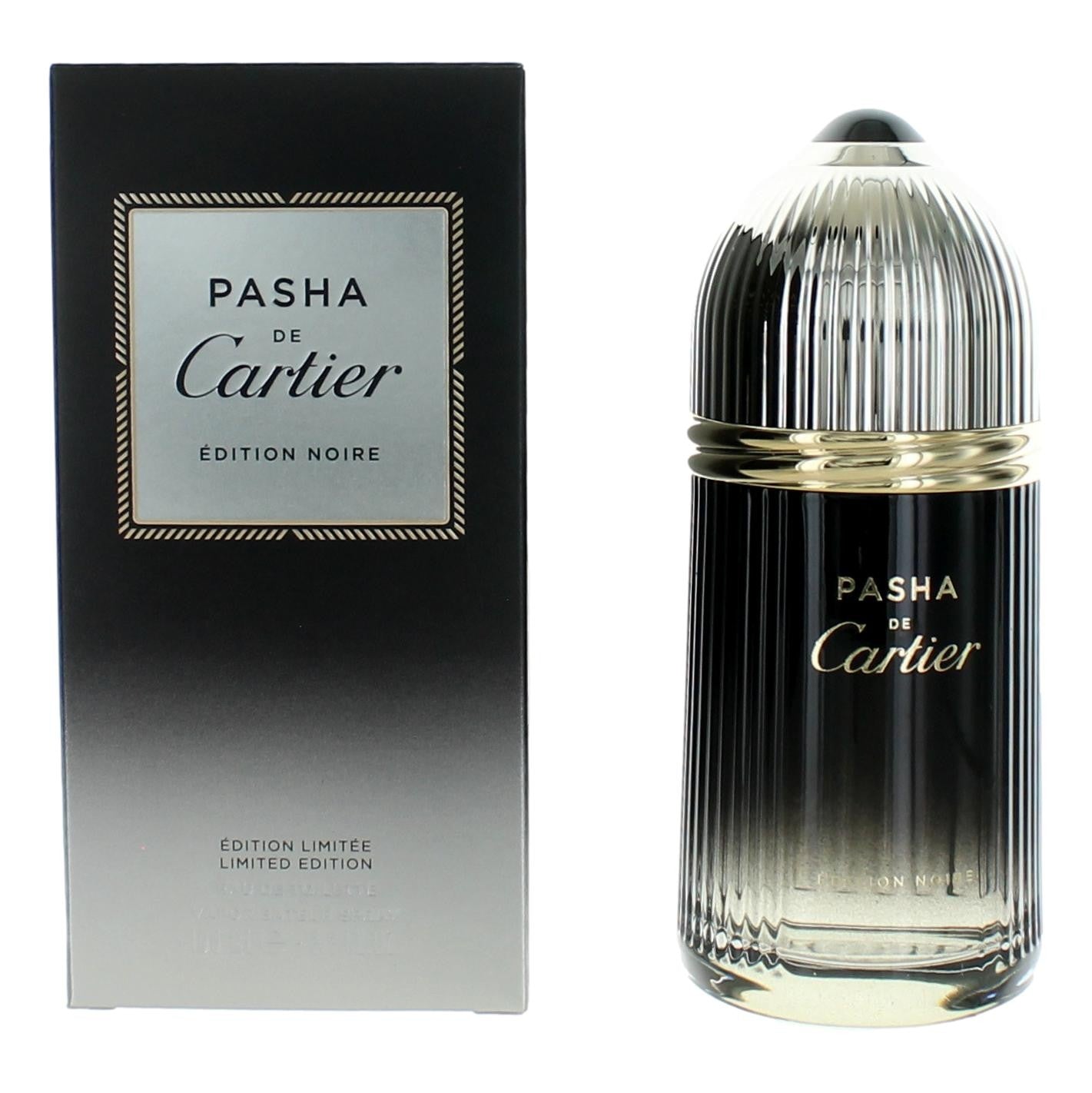 Bottle of Pasha de Cartier Edition Noire by Cartier, 3.3 oz Eau De Toilette Spray for Men Limted Editon